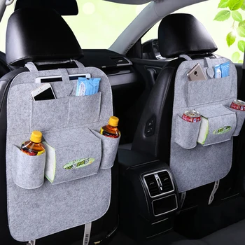 Automobilių Saugojimo Krepšys Universal Galinės Sėdynės Organizatorius Lauke Jautėsi Apima Backseat Turėtojas Multi-Kišenės Bako Tvirtinimas Valymas Stilius
