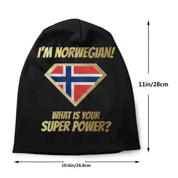Aš esu norvegijos Koks Jūsų Supervalstybė ? Aukso Pavasarį Ir Rudenį Unisex Megzti Beanie Skrybėlių Imnorwegianwhatsyoursuperpower Kas