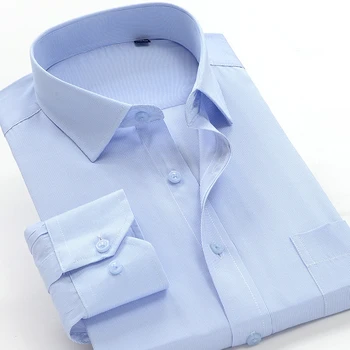 BAO SHAN klasikinis dryžuotas vyrų verslo atsitiktinis ilgomis rankovėmis marškinėliai, prekės ženklo drabužių džentelmenas elegantiškas vestuves laisvi marškinėliai