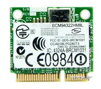 BCM94322HM8L 2.4&5G 300M BCM4322 Mini PCI-E DW1510 Nemokamai vairuotojai Mac OS WiFi Belaidžio Tinklo Kortelė hackintosh