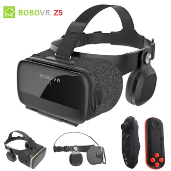 BOBOVR Z5 120 FOV VR Virtualios Realybės Akiniai, Nuotolinio 3D Android Kartono VR 3D Stereo laisvų Rankų įranga Šalmas išmaniųjų telefonų 4.7-6.2