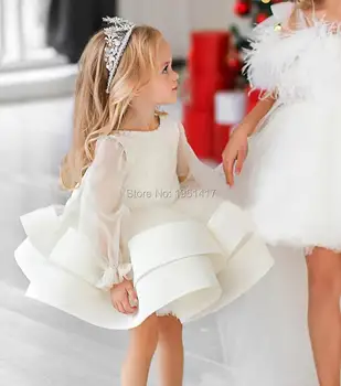 Baby 1 Pirmo Gimtadienio Suknelės Mergaičių Krikštynos, Krikštas Princess Tutu Oficialų Suknelė Kamuolys Suknelė Bamblys Vestido AG0085