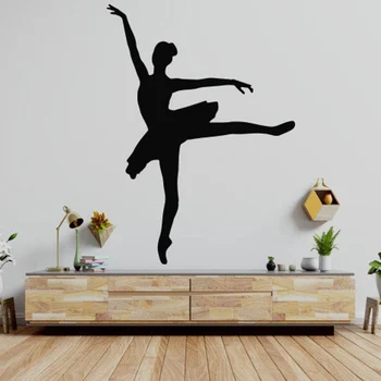 Baleto Sienos Lipdukas Ballerina Lipdukai Baleto Šokėjas Gimnastika Pointe Sienų Lipdukai Šokių Studija, Dekoro Vinilo Meno Dekoro Decal B220