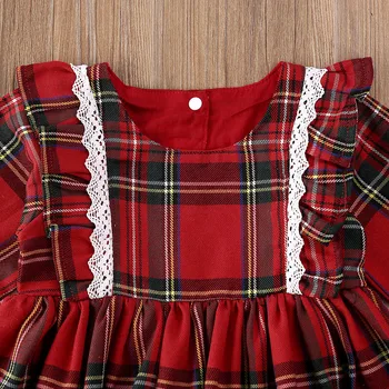 Bamblys Vaikas, Kūdikis Merginos Kalėdų Dress Kalėdos Inscenizacija Šalies Princess Tutu Suknelė 1-6T