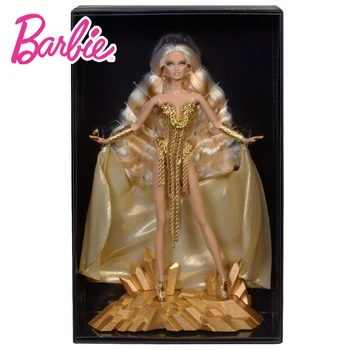 Barbė Ribotos Kolekcijos Lėlės, Kad Blondinės Blondinė Aukso Barbie Lėlės X8263 Geriausia Kalėdų Ir Gimtadienio Dovana Mergaitėms
