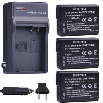Batmax 3pc NT-BLD10 BLD10 BLD10PP Baterija + Automobilinis Kroviklis Panasonic NT BLD10E,DMC GF2GK GF2 G3 GX1 DMC-GF2 Kameros