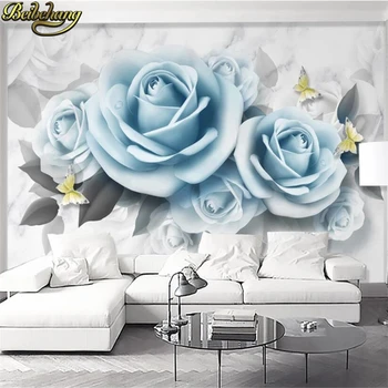 Beibehang Užsakymą Šiuolaikinių Augalų, gėlių ekrano užsklanda miegamojo sienos papel de parede 3d foto freskos sienos dokumentų namų dekoro tapyba