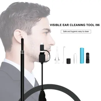 Belaidžio Ear Cleaner Earpick Endoskopą 5.5 mm Objektyvas Otoscope ausų sierą Valymo Šaukštas Valiklis Išmanųjį telefoną PC