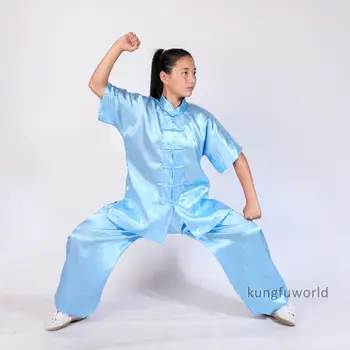 Berniukų ir Mergaičių Changquan chi Kostiumas Wushu Kovos menų Nanquan Wing Chun Uniformos
