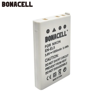 Bonacell 1500mAh EN-EL5 Skaitmeninio Fotoaparato Baterija skirta Nikon Coolpix P4 P80 P90 P100 P500 P510 P520 P530 P5000 P5100 5200 L50