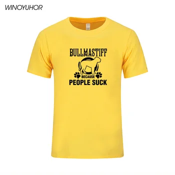 Bullmastiff Šunų T-shirt Vyrai 2020 Metų Vasaros Atsitiktinis trumpomis Rankovėmis Marškinėlius Medvilnės Gyvūnų Mylėtojas Juokinga Spausdinami T Shirt Mens Drabužiai