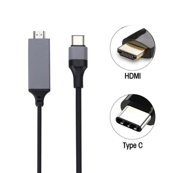 C tipo HDMI Kabelis USB C Iki HDMI Kabelis Konverteris 2m 4K USB 3.1 30Hz HD Pratęsti Adapteris, Skirtas 