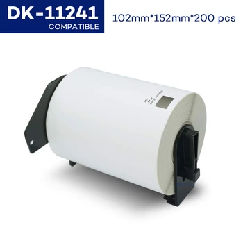 CIDY 1 roll DK-11241 DK 11241 102*152mm Die-cut Terminio Popieriaus Suderinama Brolis Label Maker DK11241 DK-1241 DK241