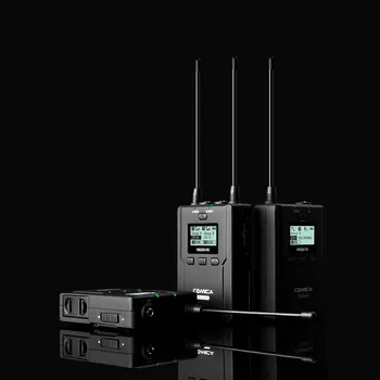 COMICA BTM-WM200 UHF 96-kanalų Metalo Bevielis Mikrofonas su Dual-siųstuvai ir Vienas Imtuvas VEIDRODINIŲ & Vaizdo Kamera