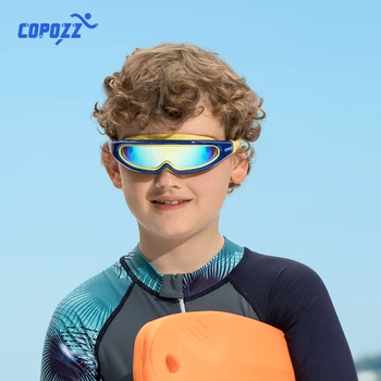 COPOZZ Profesionalūs Plaukimo Akiniai Vaikams, Vaikams UV anti-rūko atsparus Vandeniui Reguliuojamas plaukti Akinius Baseinas plaukti akiniai