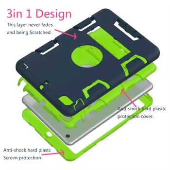 Case For iPad Mini 2 / Mini 3 EVA Sunkiųjų Hibridas atsparus smūgiams Guminis Tvirtas Sunku Poveikio Odos Case For iPad Mini1 Mini2 Mini3
