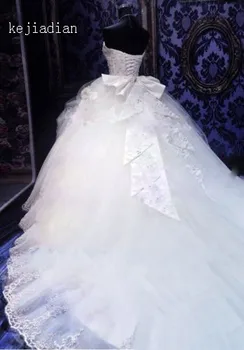 Chalatas de mariage 2020 Prabanga duobute Kristalų Brangioji Kamuolys Suknelė Vestuvių Suknelė Balta Dramblio kaulo Nuotakos Vestuvių Suknelė vestidos de noiva