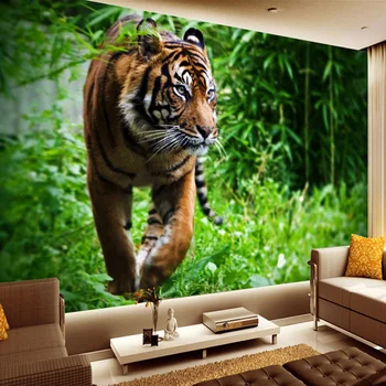 Custom Foto tapetų 3D Tigras Kambarį, TV Foną, Sienos Freskos Didelės Sieninės Tapybos neaustinių Tapetai Miegamajame Sienos
