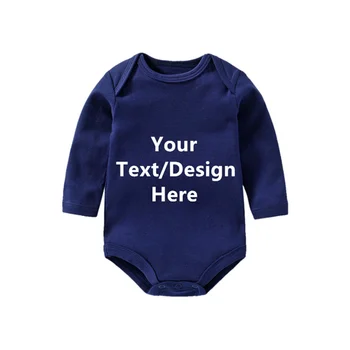 Custom Kūdikių Bodysuit Individualizuoti su Tekstu Unisex Kūdikių Drabužiai Už Dovanas Nėštumo Skelbimas ilgomis Rankovėmis Bodysuit