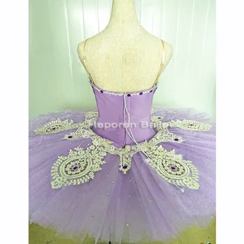 Custom Padaryti Šviesiai Violetinė 11 Sluoksniai Balet Suknelė Su Kabliu Ir Akių, Nugaros, Klasikinio Baleto Šokių Blynas Tutu Snaigės