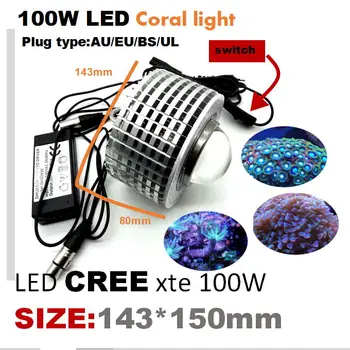 Customzied Visą spektrą CREE led rifas lemputė didelės galios jūros koralų lempos pet apšvietimas sūraus vandens naujesnis bis lps bakas