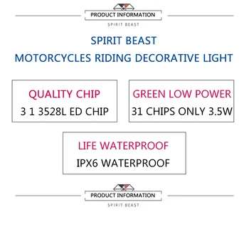 DVASIA ŽVĖRIS Motociklų Dekoratyvinis LED Apšvietimas Pabrėžti Vandeniui Motociklą Modifikuoti Priedai Motociklą Pasukite Įspėjamoji Lemputė