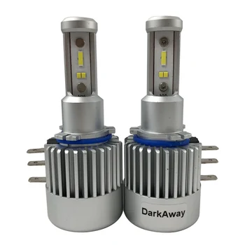 DarkAway H15 LED Lemputė 60W 8000LM/set Automobilių Žibintų Aukštas Šviesos Lemputė Canbus Klaidų Golfo MLK 12V Balta