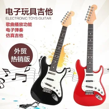 Daugiafunkcinis elektroninių gitara, bosinė gitara galima groti gitara, muzikiniai žaislai, vaikų modeliavimas muzikos instrumentai