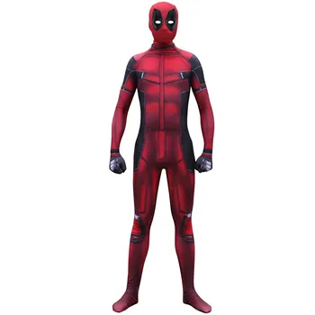 Deadpool Kapitonas Amerika Cosplay Kostiumai, Superhero Halloween Kostiumai Vaikams Suaugęs Žmogus Bodysuit