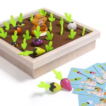 Derliaus Morkų Vaikams, Mediniai Montessori Žaislai Blokuoti Nustatyti Vaikai Dydis Pažinimo Formos Atitikimo Morkų Žaidimas Ankstyvojo Lavinimo Žaislai