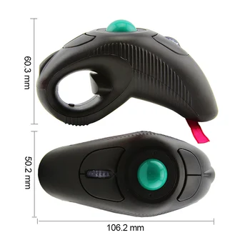 Digital Wireless Trackball Pele Ergonomiškas Dizainas, 2,4 GHz Pirštu, Naudojant Kelio Kamuolys Mause Nešiojamą Optinės Pelės, skirta 