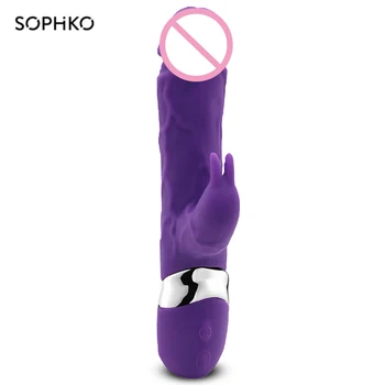 Dildo Vibratorius su 7 Vibracijos USB Rechareable G Spot Klitorio Analinis Makšties Stimuliavimas Suaugusiųjų Sekso Žaislai Moterims, Massager