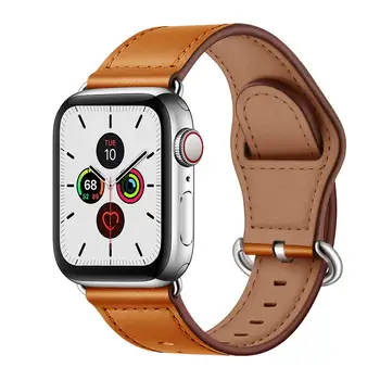 Dirželis Apple watch band 44mm 40mm iWatch juosta 42mm 38mm natūralios Odos linijos juosta watchband apyrankę iwatch serijos 6 se 5 4 3