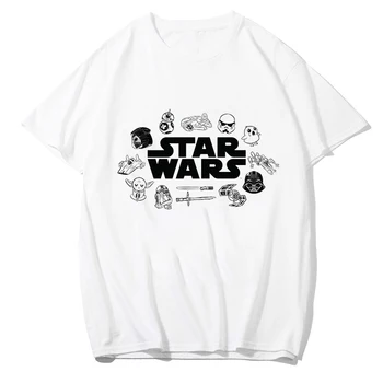 Disney Baby Yoda Moterų marškinėliai Mandalorian Spausdinti Mados Didelio Prekės ženklo Drabužių Išskirtinį Apkarpytos Rankovėmis marškinėliai Moteriška Viršūnes Tee