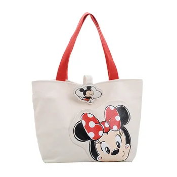 Disney naujas didelis maišas moterų maišelį 2019 mielas animacinių filmų Mickey didelės talpos rankinėje laukinių mergina peties drobė maišelis rankinės, piniginės