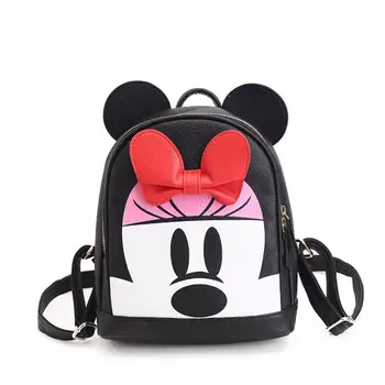 Disney vyrų, moterų Laisvalaikio pu krepšys peties Mickey mouse mergina lauko animacinių filmų kuprinės, kelioniniai krepšiai, gražus dovanų maišelis