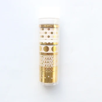 Domikee Mielas kūrybos aukso folija dekoratyvinis washi tape rulonais rinkinys 