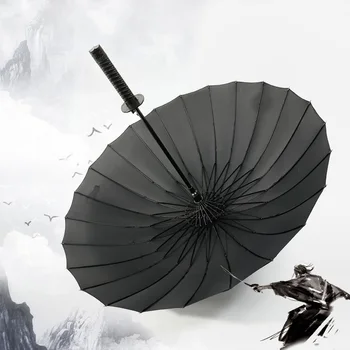Dropshipping Samurajus Kardas Skėtis Japanese Ninja-kaip Saulė, Lietus Tiesiai Skėčiai Ilgai Dirbti su Dideliais Vėjo