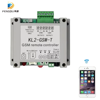 Dual Relės Perjungimas Modulis GSM Signalizacija su SMS Valdytojas KL2-GSM-T su temperatūros jutiklis Lengvojo/Fishpond kultūra/sandėliavimo