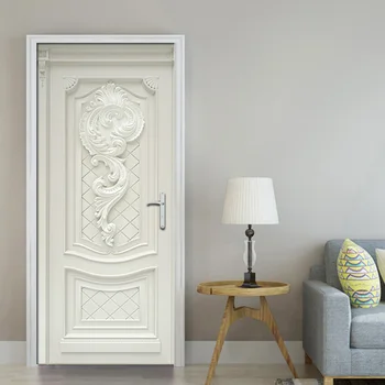 Durys, PVC Lipdukai Vandeniui Kambarį Miegamojo Durų Apmušalai Lipnios Menas, Sienų Lipdukai Imitacija 3D Sienų Lipduko Tapety