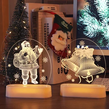 Džiaugsmas-Enlife Kalėdinė Dekoracija Namuose Santa Claus Modelio Papuošalus LED Žibintai, Žėrintis USB Baterija Naujųjų Metų 2021 Noel