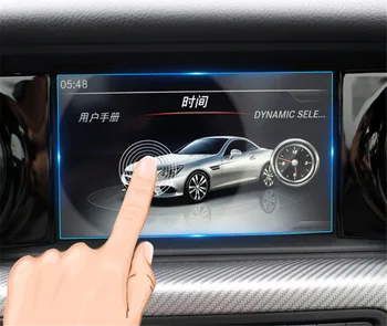 Ekrano Apsauginės Plėvelės Benz SLC Klasės 2018 Automobilių GPS Navigacijos Grūdintas Stiklas Screen Protector Stick Automobilių Reikmenys