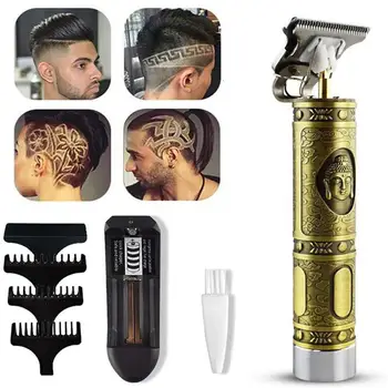 Elektriniai Plaukų Clipper USB Įkraunama Plaukų žoliapjovės Belaidžius Skustuvas 0mm Vyrų Kirpykla, Plaukų Pjovimo Staklės, šukuosena, Stilius įrankiai
