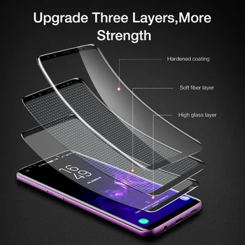 FLOVEME Screen Protector For Samsung Galaxy S10 S8 S9 Plus S10E Pastaba 10 9 8 3D Išlenkti Visiškai Padengti Minkšta Apsaugine Plėvele (Ne Stiklo