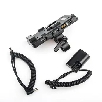 FOTGA Maitinimo Systerm Baterijos Plokštė Adapteris V-Lock D-bakstelėkite Plokštė su LP-E6 kabelis Transliacijos SLR HD kamera