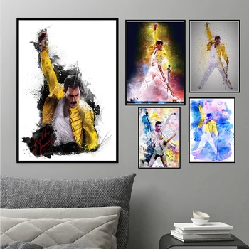 Freddie Mercury Queen Roko Grupė Legendinio Pop Star Komiksai Plakatų Ir Grafikos Meno Tapybos Sienos Nuotraukas Kambarį Namų Dekoro
