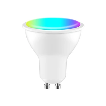 GU10 Magic LED spot lemputė 6W RGB+W Smart lemputė šviesos srautą galima reguliuoti telefono Kontrolė 16 spalvų Miegamasis Apdailos spalva keičiasi lempa E27 GU5.1