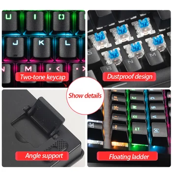 Gamer Klaviatūros Laidinio magija keycaps ipad pro 11 mechaninė ajazz ak33 USB kompiuterius, notebook ispanijos belaidė klaviatūra