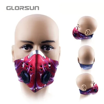 Gamintojų aukštos kokybės kd2.5 dulkių respiratorius veido kaukė Kvėpuojantis Aktyvintos Anglies, plaunamas smogas sporto Dviračiu Kaukė