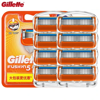 Gillette Fusion5 vyriškų Skustuvų Peiliukų Korekcijai 4Pcs/8Pcs Pakeitimo Skustuvų Peiliukai už rankų Skutimosi Originalus Fusion Peiliukai